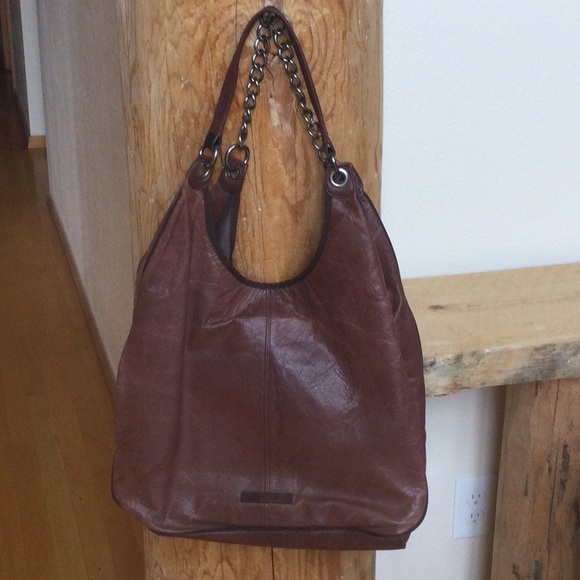 EUC BCBGMaxAzria Large Brown Leather Bag/Purse - Picture 2 of 16